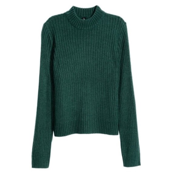 H\u0026M | Sweaters | Divided Green Mock 